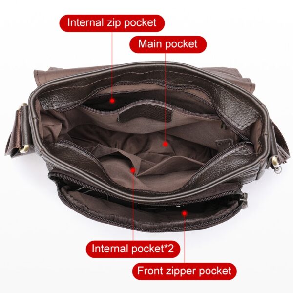 Bolsa de ombro Westal homens alta qualidade masculino, couro, crossbody  819a - Image 14