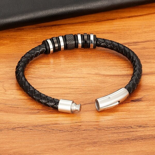 Pulseira de couro de aço inoxidável para homens XQNI, acessórios pequenos, combinação estilo simples, jóias, novo - Image 9