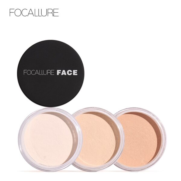 Pó Facial-Focallure 3 cores maquiagem do rosto controle de óleo, longa duração à prova d' água de maquiagem mineral - Image 5