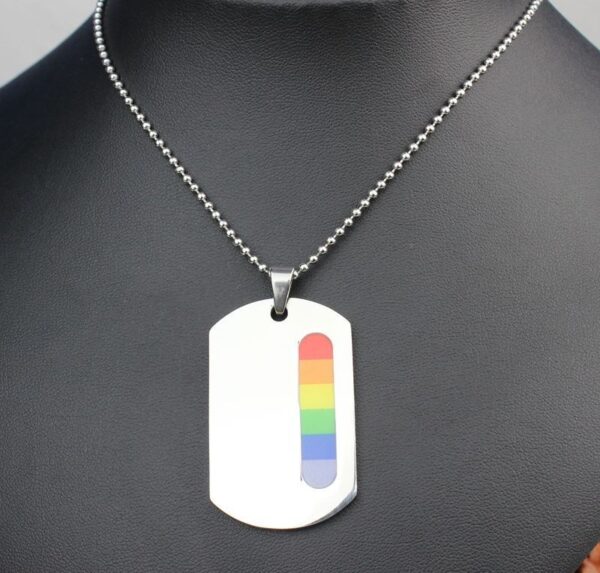 Colar Orgulho gay LGBTQ-Zorcvens, masculino e feminino, pingentes, de aço inoxidável - Image 2