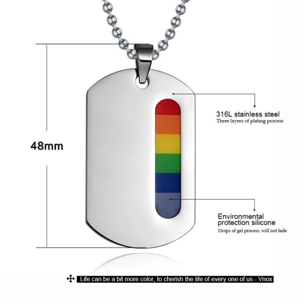 Colar Orgulho gay LGBTQ-Zorcvens, masculino e feminino, pingentes, de aço inoxidável - Image 4