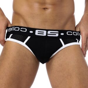 Cuecas sensuais masculinas-ORLVS-malha respirável, deslizamento de bolsa de pênis, algodão, convexa, gay