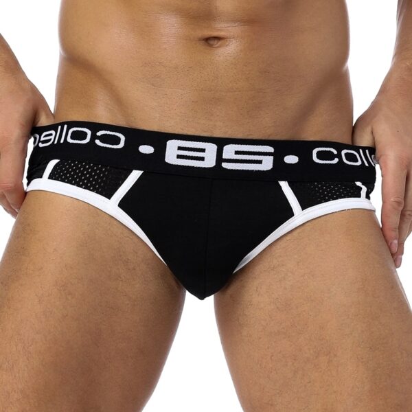 Cuecas sensuais masculinas-ORLVS-malha respirável, deslizamento de bolsa de pênis, algodão, convexa, gay