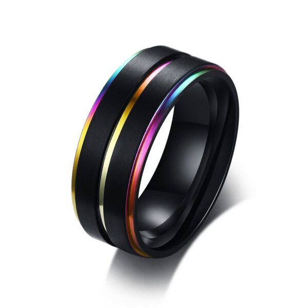 Anel orgulho gay-LGBTQ-ZORCVENS-316L, do arco-íris de esmalte de aço inoxidável para homens, lésbicas, gays - Image 16