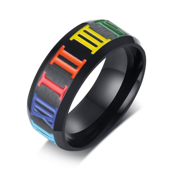 Anel orgulho gay-LGBTQ-ZORCVENS-316L, do arco-íris de esmalte de aço inoxidável para homens, lésbicas, gays - Image 11