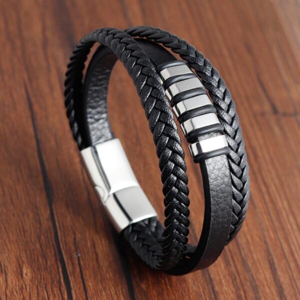 Pulseira de couro trançado à mão para homens e mulheres, cruz simples e delicada, amuletos cristãos - Image 29