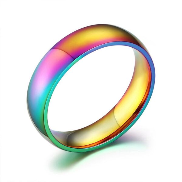 Anel orgulho gay-LGBTQ-ZORCVENS-316L, do arco-íris de esmalte de aço inoxidável para homens, lésbicas, gays - Image 12