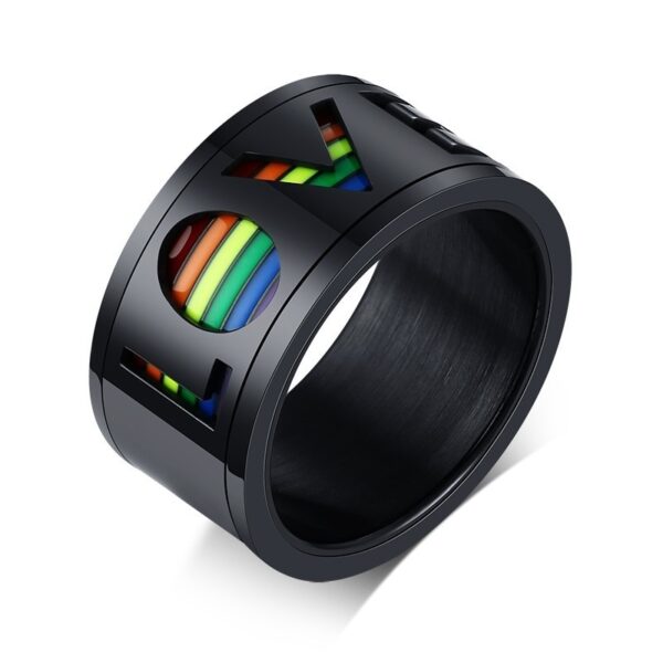 Anel orgulho gay-LGBTQ-ZORCVENS-316L, do arco-íris de esmalte de aço inoxidável para homens, lésbicas, gays - Image 22