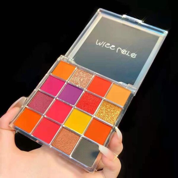 Paleta de Sombra Miss Lara, Shimmer, Glitter, Matte, Pó Pigmentado, Sombra Pressionada, Colorido, 16 Cores - Image 6