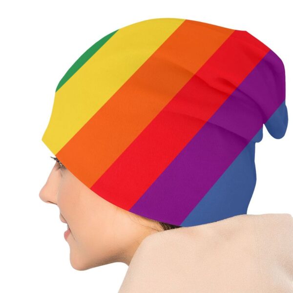 Touca Lgbt orgulho skullies beanies gay arco-íris, chapéus hip hop bonés adulto outono inverno - Image 4