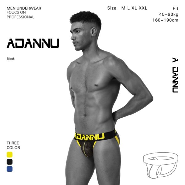 Cuecas Masculina Algodão Jockstrap, tanga gay, calcinha deslizante, cordão G - Image 3