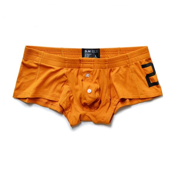 Cuecas masculina , shorts com botões, Boxers sólidos,  Gay - Image 6