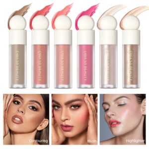 Blush Long Lasting Natural Skin Tint Wand, Iluminador Líquido, Marcador de Rosto, Luminizador Líquido, Maquiagem Bochecha, 1Pc