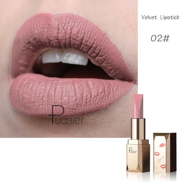 Batom Fosco Veludo Pudaier, Maquilhagem Lábios, Impermeável, Bastão Labial Macio, Tint Lip Balm, Kiss-Proof, Nu - Image 31