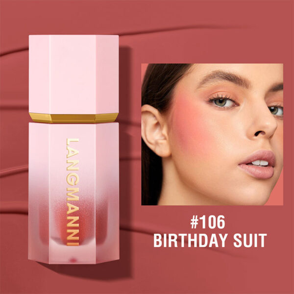Blush Stick Impermeável Facial Natural Cheek Rouge 14 Cores Silky Smooth Bochecha Tint Líquido Rosto Blush, com Esponja - Image 3