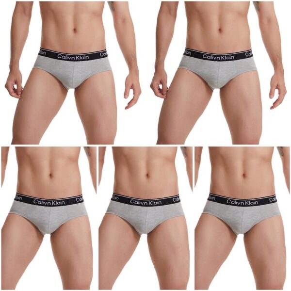Kit 5pcs Cueca masculina respirável gelo seda roupa interior cuecas 3d-pouch tanga - Image 11