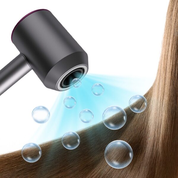 Secador de cabelo sem folhas com gancho suspenso, com íons negativos, temperatura constante, concentrador de estilo, doméstico, 1600W