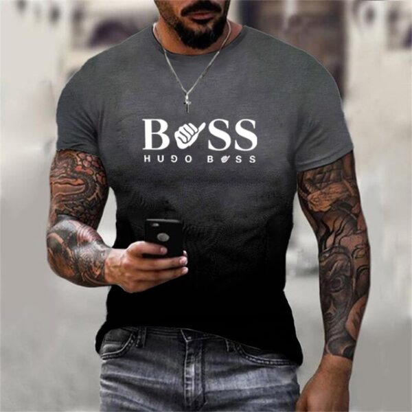 Camiseta solta de manga curta masculina, com decote O, estampada em 3D, respirável, casual, série juvenil, moda, verão - Image 14