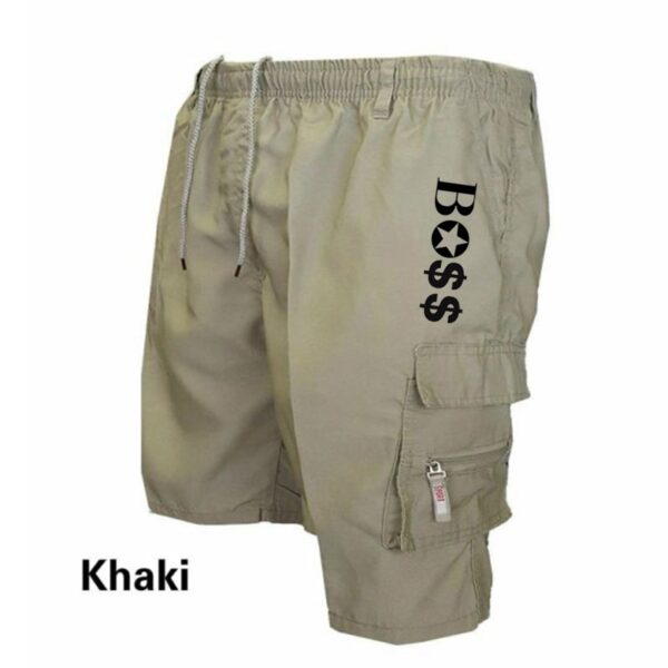 Bermuda Shorts masculinos respiráveis com bolsos múltiplos, casual de verão, praia - Image 8