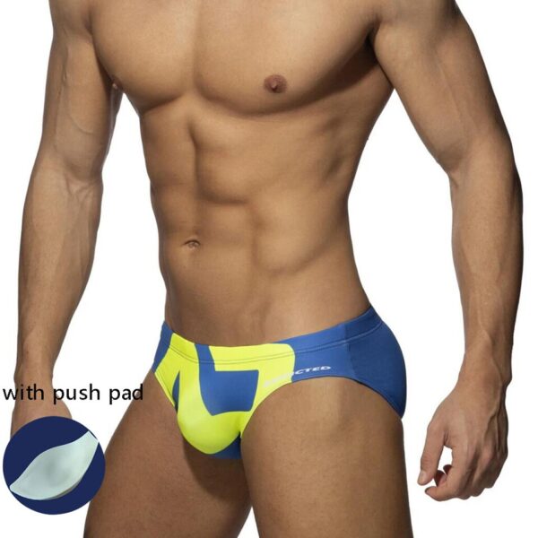 Sunga banho sexy americano e europeu masculino, triangular, estampados, praia, nova moda, verão - Image 13