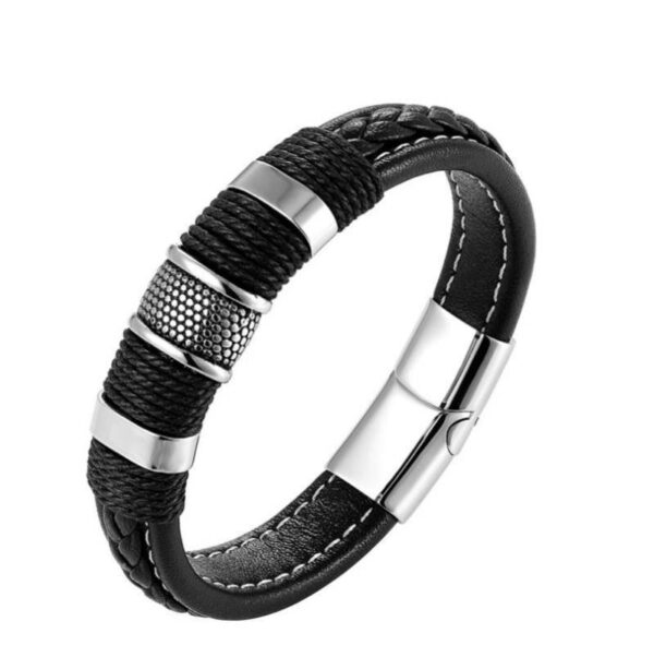 Pulseira de couro trançado à mão para homens e mulheres, cruz simples e delicada, amuletos cristãos - Image 32