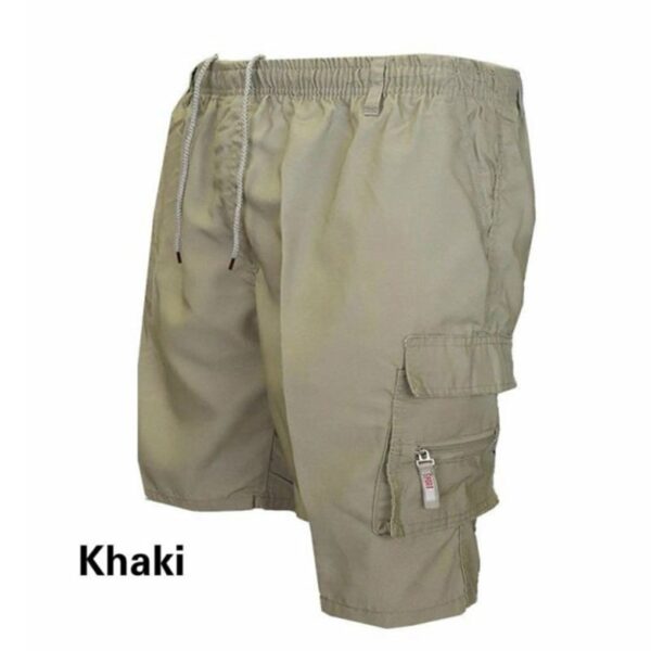 Bermuda Shorts masculinos respiráveis com bolsos múltiplos, casual de verão, praia - Image 6