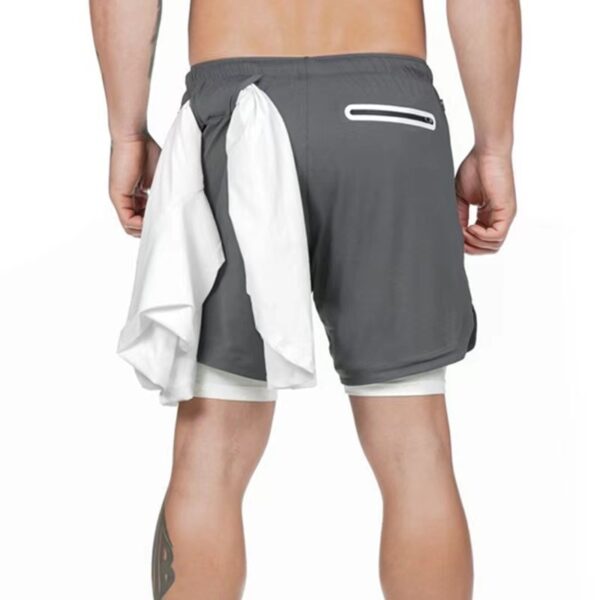Shorts Double-Deck Quick Dry Sport Curto para Homens, Ginásio Running, Camo, Fitness, Jogging, Treino, Crossfit, Masculino, 2 em 1 - Image 12