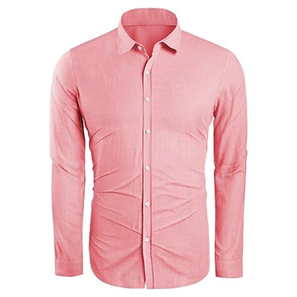 Camisa casual solta de linho masculina, tops 100% algodão, camiseta de manga comprida, alta qualidade, verão, outono, 2023 - Image 3