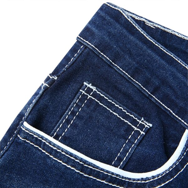 Calça Jeans masculina monocromático com bolsos, calça reta, casual, streetwear diário, primavera e verão - Image 9