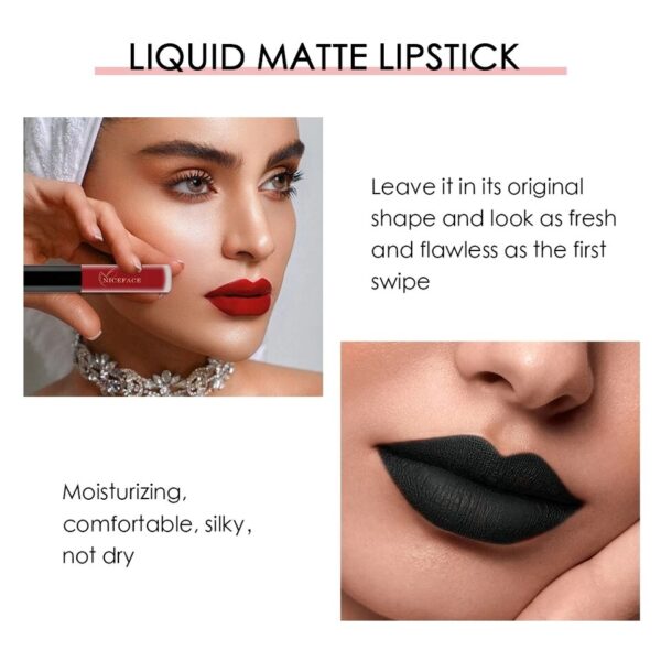 Batom Líquido-Niceface Matte Nude Impermeável, Brilho Labial, Hidratante, Lipgloss de Longa Duração, Labial, 34 Cores - Image 30
