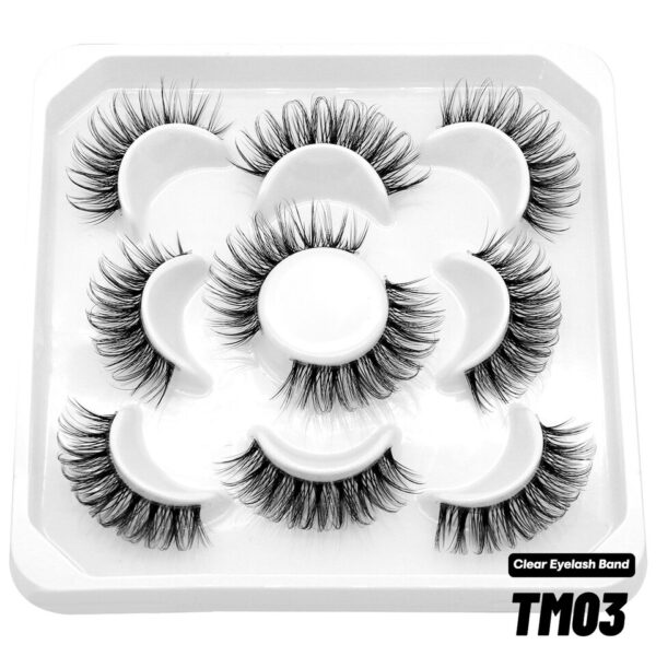 Cílios GROINNEYA-Pacote de Cílios Vison, 3D Clear Band, Manga Falsa, Olho de Gato, Natural, 5 Pares, 10 Pares - Image 28