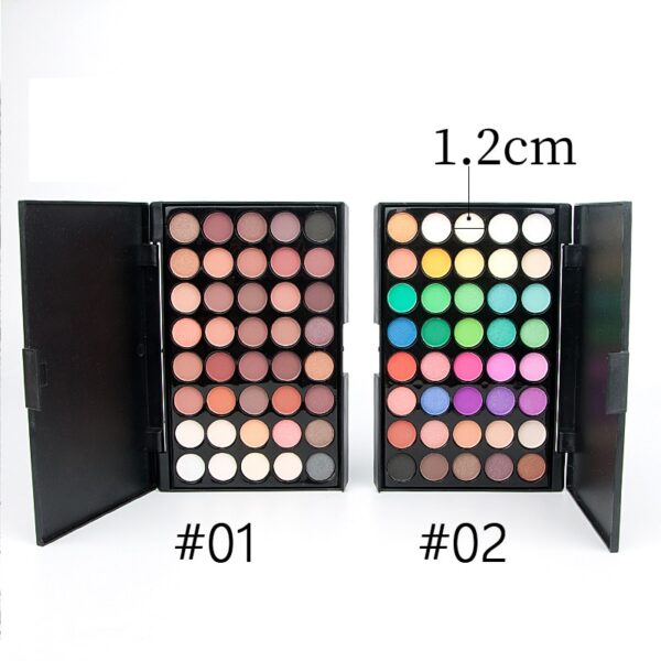 Paleta de sombra fosca impermeável, glitter, palete de maquiagem duradoura, moda shimmer, olhos de beleza feminina, 40 cores - Image 7