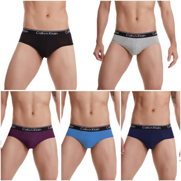 Kit 5pcs Cueca masculina respirável gelo seda roupa interior cuecas 3d-pouch tanga - Image 16