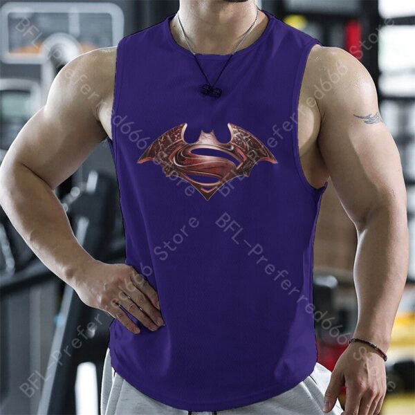 Camiseta regata de ginástica masculina, respirável, camiseta sem mangas, secagem rápida, colete running, treino, roupas de verão - Image 17