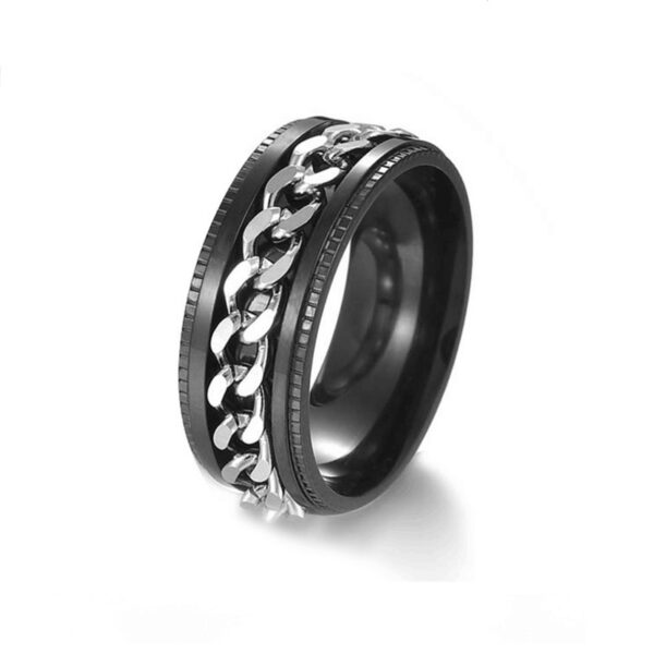 Anel Aço inoxidável Ansiedade, rotativo, Fidget para Homens e Mulheres, Anéis De Corrente Rotativa - Image 11