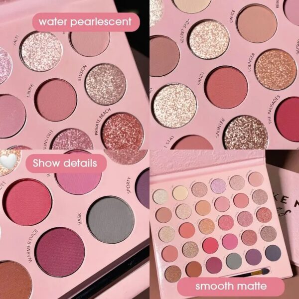 Sombra-Paleta de Sombra Matte Glitter Shimmer, Pó de Sombra, Destaque Blush, 30 Cores - Image 8