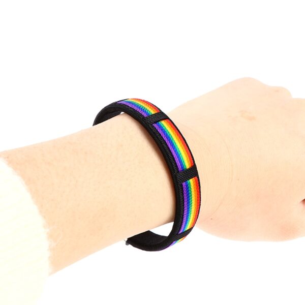 Pulseiras LGBT Gay Pride Rainbow, Lésbicas, Gays, Bissexuais, Transgêneros, Punho Aberto - Image 3