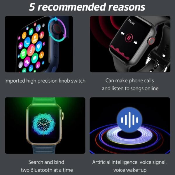 I7 Pro Max relógio inteligente para homens e mulheres, atender chamada, esporte fitness rastreador, smartwatch mostrador personalizado, presente para a Apple Phone, PK, IWO 27, X8, T500 - Image 9