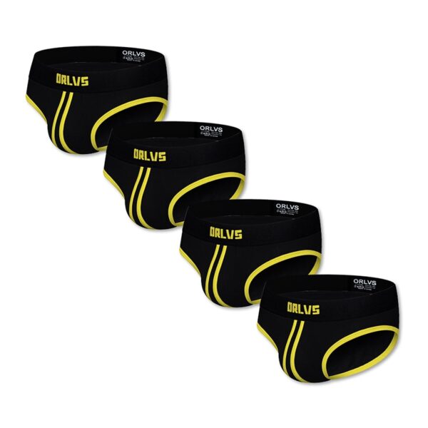 Kit Cueca algodão 4 pçs homens, gay, respirável, sólida confortável or168 - Image 13