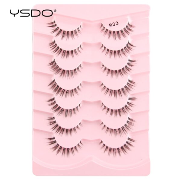 Cílios Manga YSDO Mink 3D Natural, Wispy, Falsos, Reutilizáveis, Estilo Coreano, 3 Pares, 5 Pares, 7 Pares - Image 14