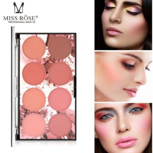 Blush Miss Rose pó Paleta, Mineral, Sombra de Olho, Natural Impermeável, Maquiagem Bochecha, Rouge