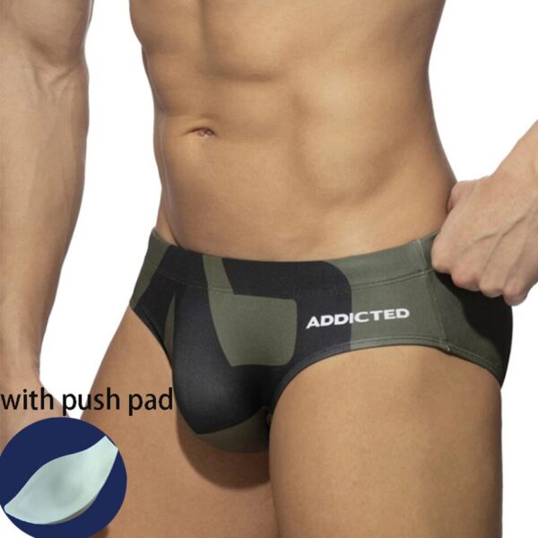 Sunga banho sexy americano e europeu masculino, triangular, estampados, praia, nova moda, verão - Image 18