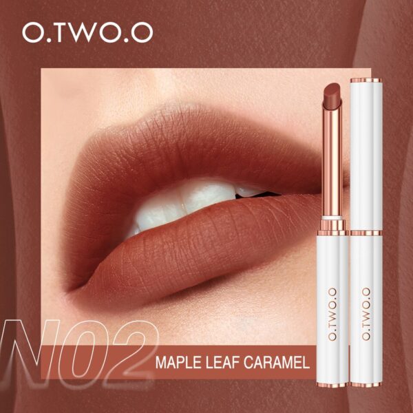 Batom Matte O.TWO.O, de longa duração 24h sem transferência tonalidade labial à prova d água bálsamo hidratação nude 6g gloss labial - Image 12