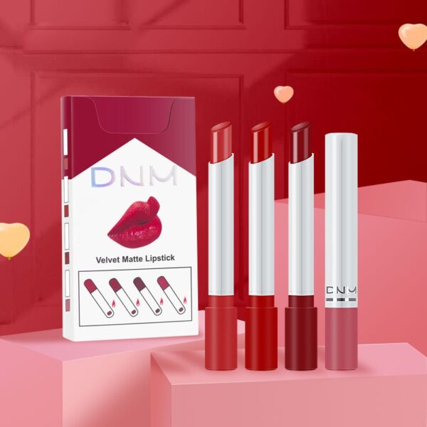 Batom impermeável Matte Long Lasting, Set, Cosméticos Lip Tint, Lip Gloss Pomada, 4 cores - Image 3