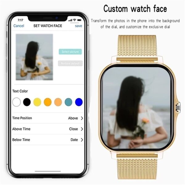 Relógio Inteligente elegante Bluetooth chamada de resposta, masculino/feminino, dial digital smartwatch pulseira freqüência cardíaca oxigênio no sangue rastreador de fitness novo - Image 18