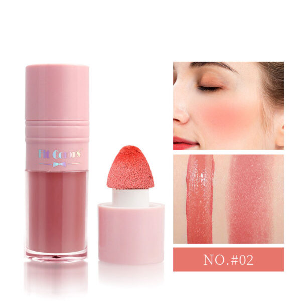 Blush Stick Impermeável Facial Natural Cheek Rouge 14 Cores Silky Smooth Bochecha Tint Líquido Rosto Blush, com Esponja - Image 17