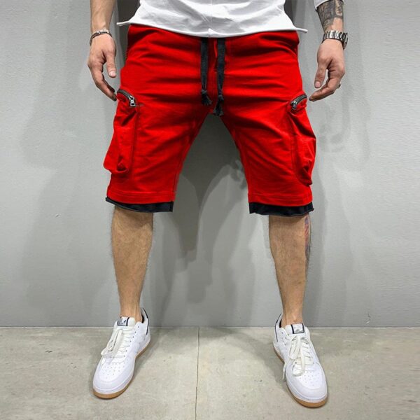 Bermuda Masculina curta solta para jogging, moda casual de streetwear fitness, esportivos com vários bolsos, hip cargo, verão - Image 12