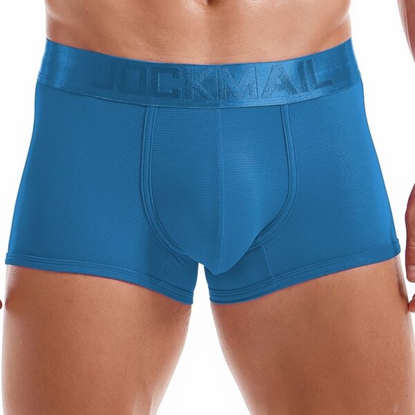Cueca malha macia JOCKMAIL Sexy Masculina Boxer, de Seda Gelada, Curta - Image 15