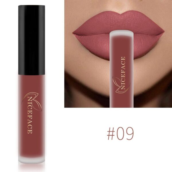 Batom Líquido-Niceface Matte Nude Impermeável, Brilho Labial, Hidratante, Lipgloss de Longa Duração, Labial, 34 Cores - Image 13