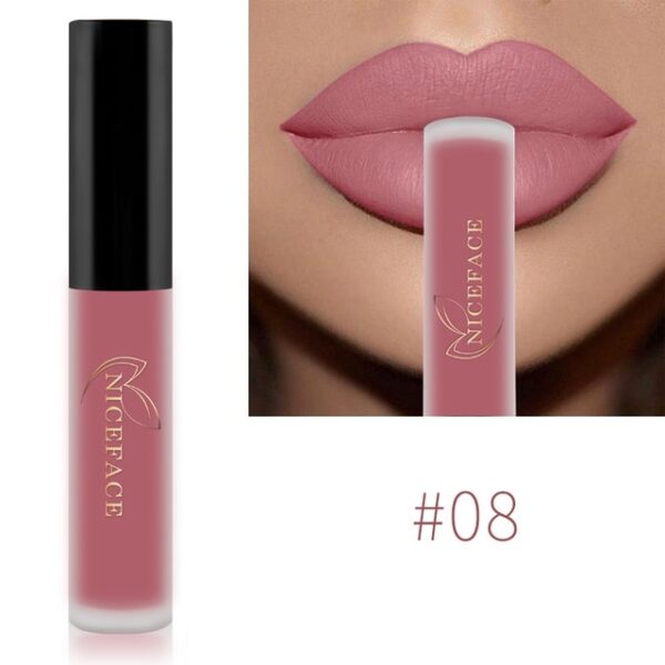 Batom Líquido-Niceface Matte Nude Impermeável, Brilho Labial, Hidratante, Lipgloss de Longa Duração, Labial, 34 Cores - Image 29